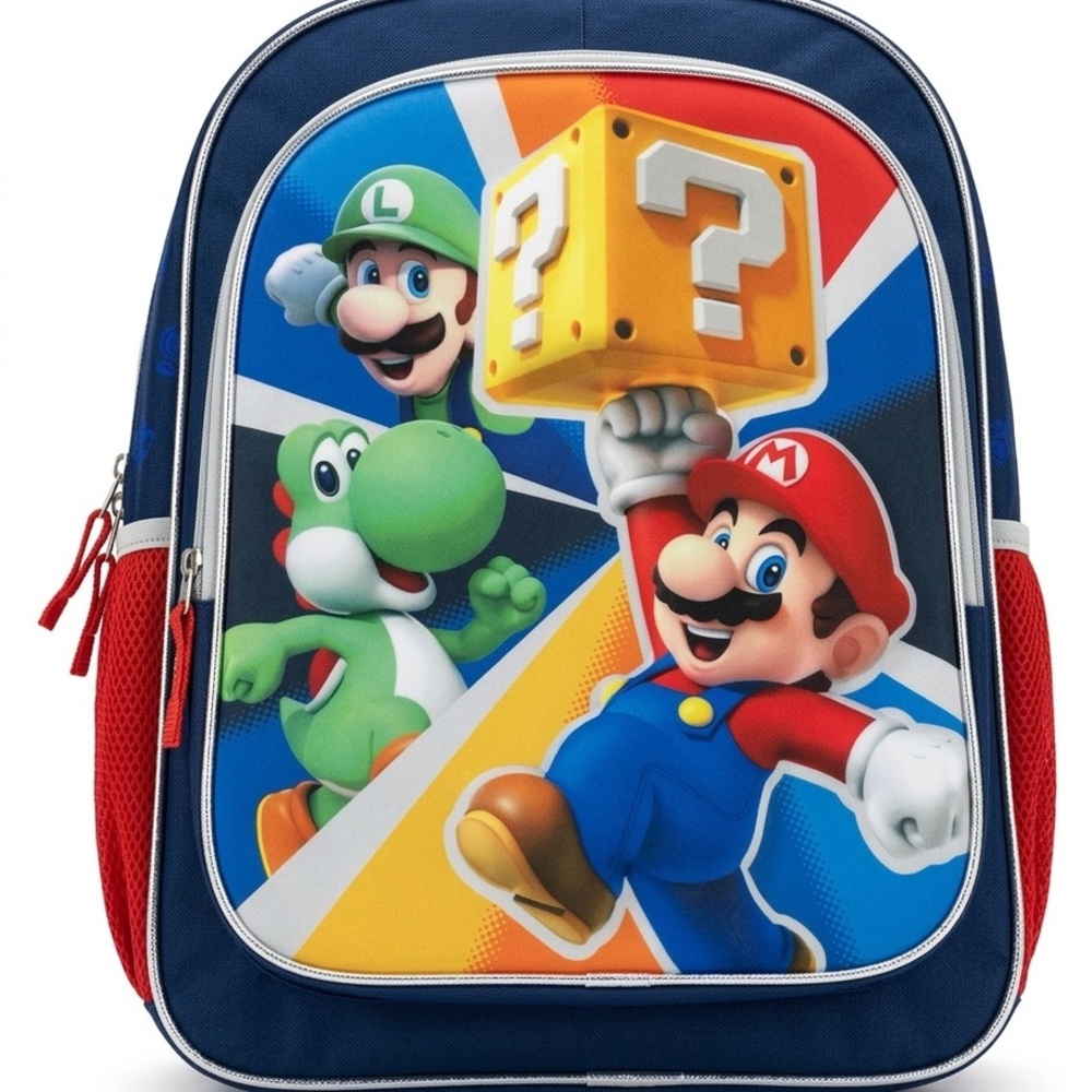 Nintendo Character Backpack - Blue, Red, Green